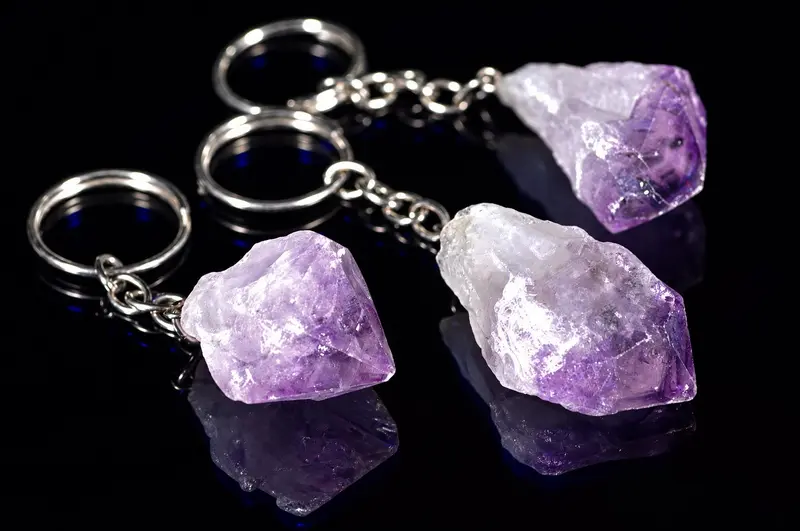 Amethyst keychain – Point