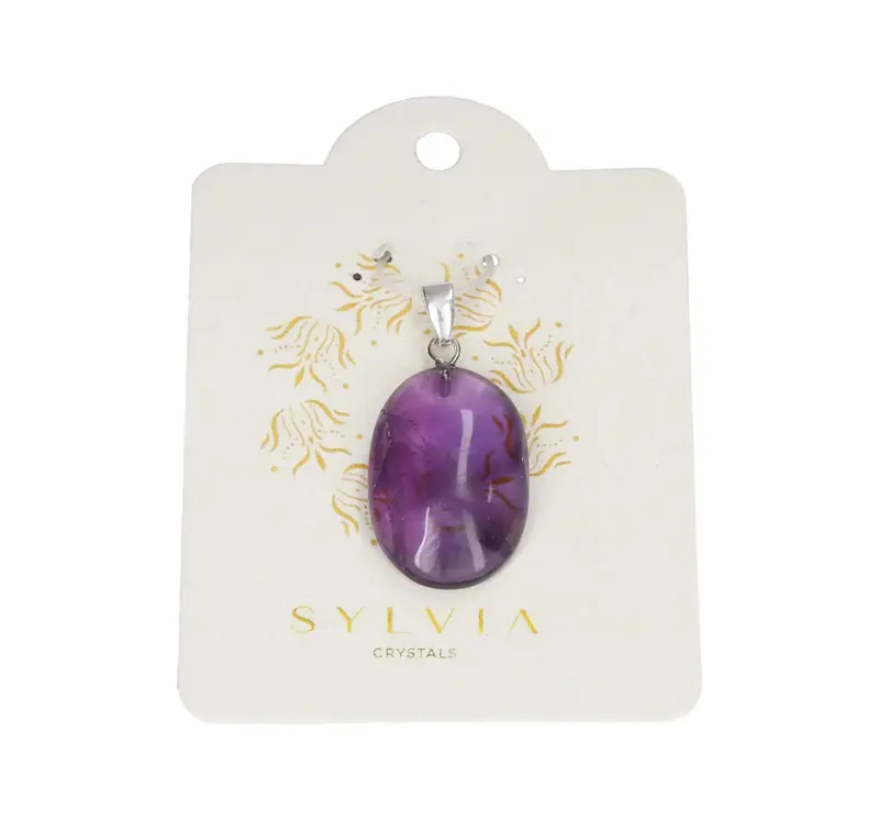 Amethyst Pendant Cabochon Silver 632010 P30