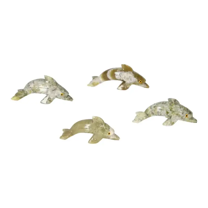 Carved Serpentinite Dolphin 571197