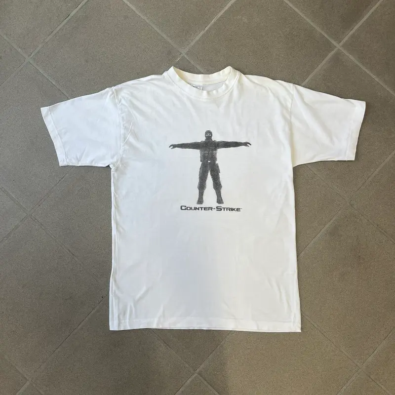Counter Strike 1.6 Bootleg White Tee