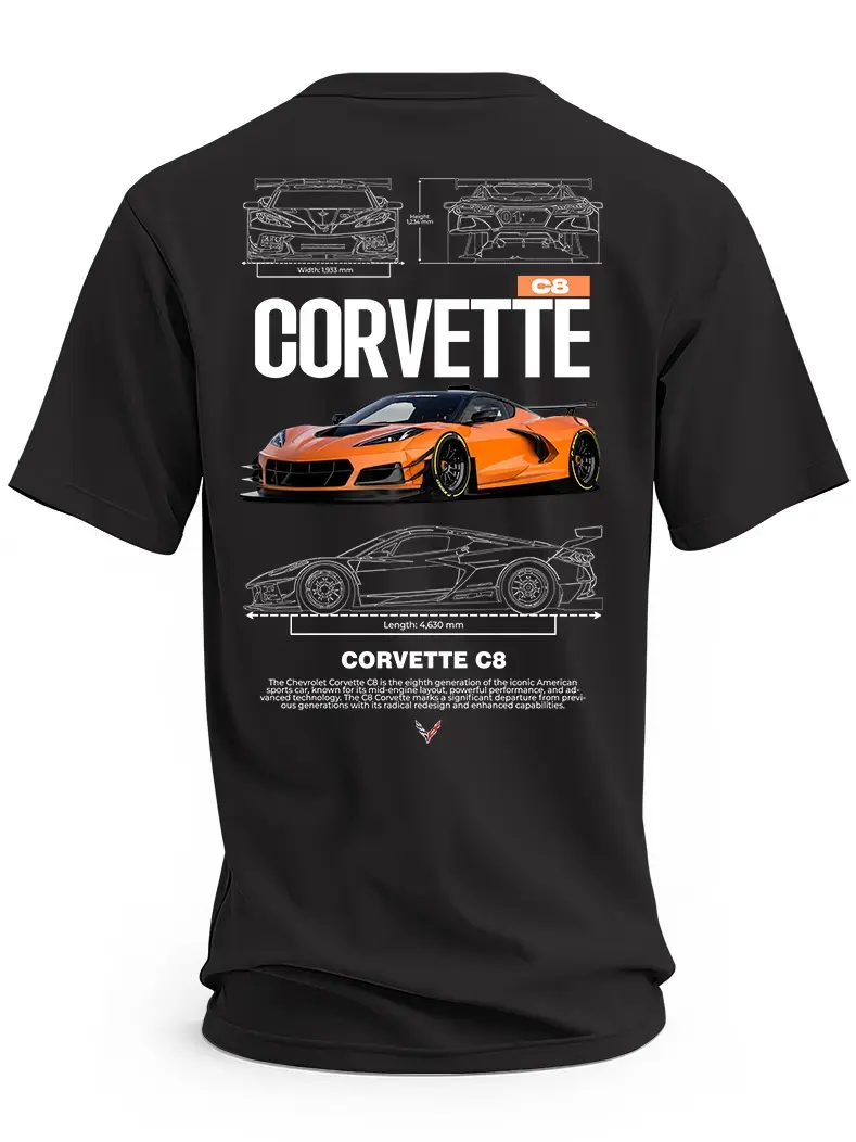 Koszulka męska Chevrolet corvette c8
