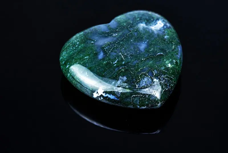 Moss agate – Heart