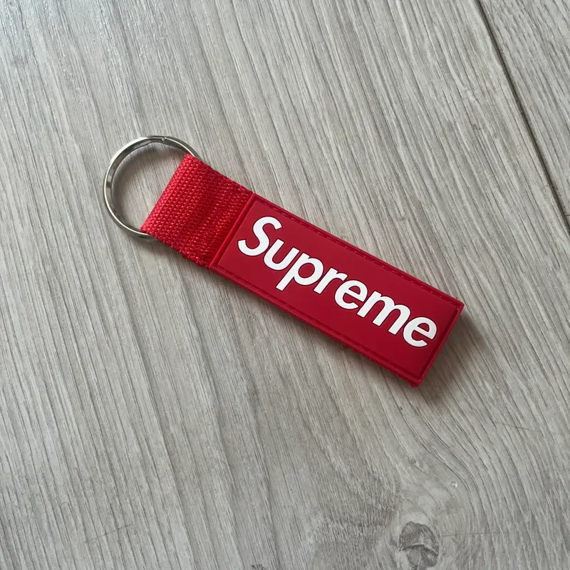Supreme SS26 Red Webbing Keychain