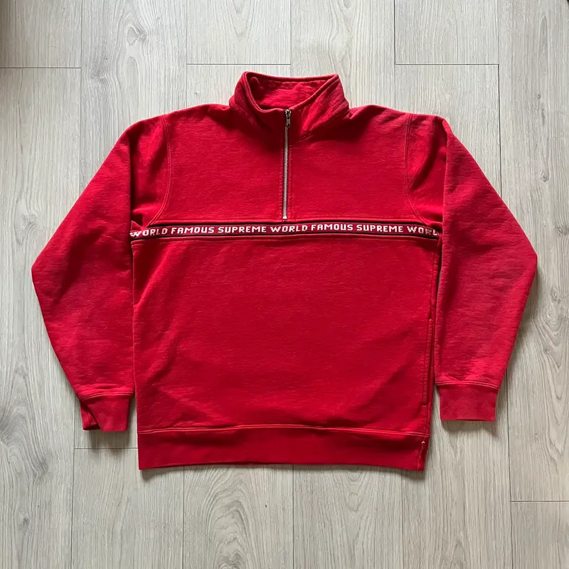Supreme World Famous FW16 Red 1/4 Zip Pullover